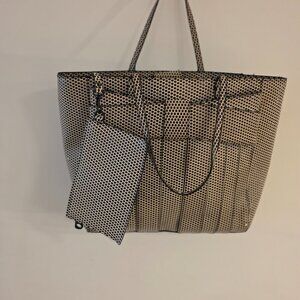 ZAC Zac Posen Medium Tote – Cream & Black Polka Dot